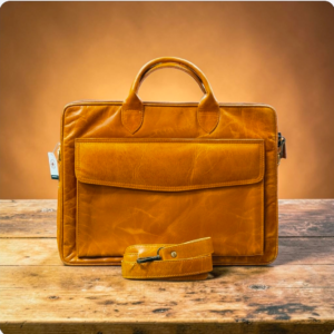 Classic Genuine Leather Laptop Messenger Bag